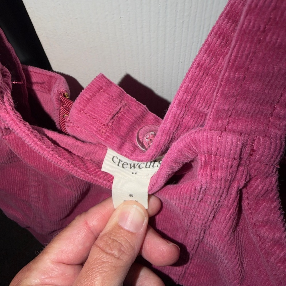 Crewcuts Raspberry Corduroy Dress